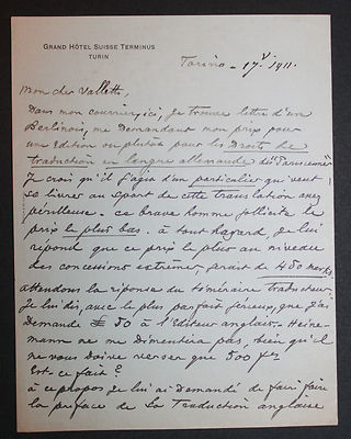 LAS Octave Uzanne Bibliophiler Literat an Alfred Vallette Merkur Frankreich