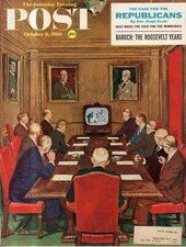 1960 Saturday Evening Post October 8-Lots of car ads; football Packers and Colts