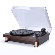 Retro Vinyl Record Player Record Player with Dustproof Cover H9Z2