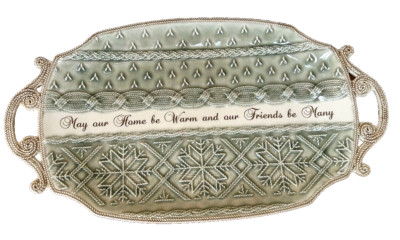 Grassland Roots  Home For The Holidays Porcelain Serving Platter