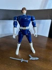 Vtg Power Rangers Turbo Flip Head Figure Triple Action Blue Ranger Complete