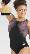 LAURIE HERNANDEZ Leotard GK ELITE gymnastics PIXEL POINT Black Green TANK Leo AS
