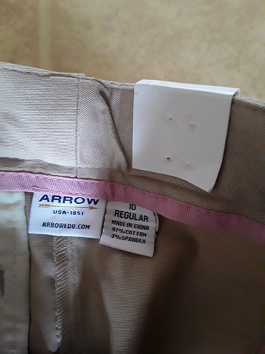Arrow Girls Approved Schoolwear Beige Pants Size 10 Stretch Skinny NEW Adj.Waist - Picture 2 of 4