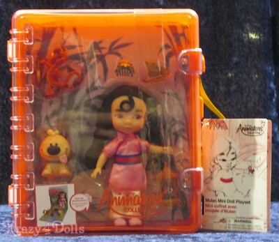 Disney Animators' Collection Mini Doll Play Set Mulan New!