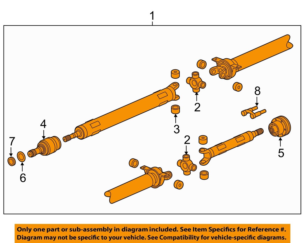 GM OEM 10-16 SRX Rear Suspension Drive Shaft-Drive Shaft