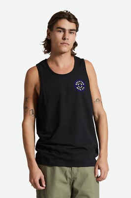 BRIXTON CREST TANK TOP GR: M BLACK BLUE