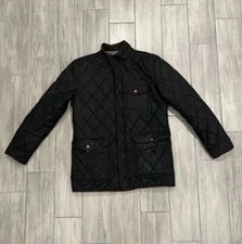 Hart Schaffner Marx Quilted Puffer Nylon Jacket Sz Medium