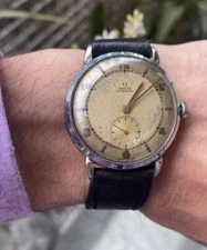 OMEGA Watch Automatic bumper 1944 ref 2398-1 H 35mm beautiful dial swiss vintage