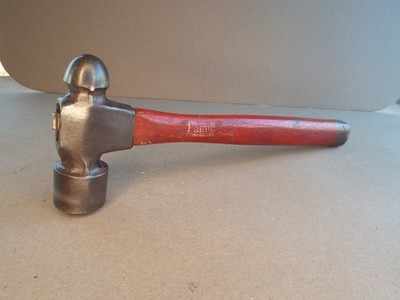 VTG Plumb Ball Pein Hammer Permabond Red Handle USA for Parts /Repair (Read)