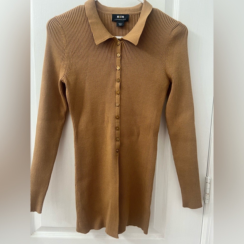 Anthropologie Maeve Ribbed Slim Cardigan(Size S) - image 6