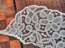 Vtg Lady's Dress Collar Ivory Tape Lace Intricate Needle Lace Fill-Ins Wedding