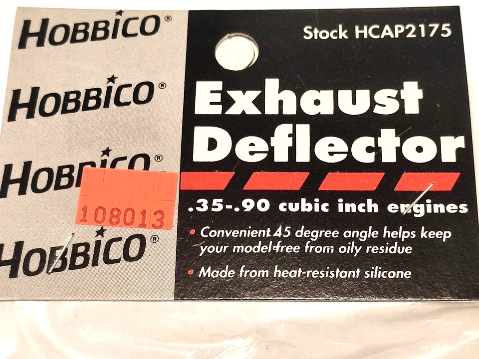 (2 Pack) Hobbico RC HCAP2175 Exhaust Deflector .35-.90 Cubic Inch Engines NOS - Image 2 of 2