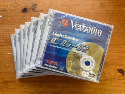 7x Verbatim LightScribe CD-R 700MB 52x original sealed OVP NOS Retro Blank Media