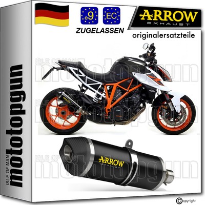 auspuff zugelassen schwarz c tech arrow fur ktm 1290 superduke r 2014 14 2015 15