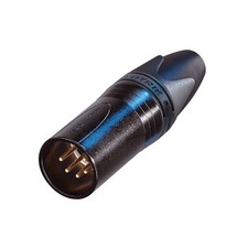 Neutrik NC5MXX-B 5-Pin XLR Male Connector, Black/Gold Contacts