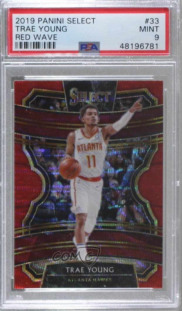 2019 Panini Select Concourse Tmall Red Wave Prizm Trae Young #33 PSA 9 MINT ry2