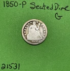 1850-P Liberty Seated Dime 10c Good
