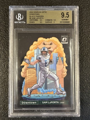 Sam LaPorta [Black Pandora] #6 2024 Panini Donruss Optic Downtown card