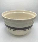 Vintage MCCOY Pottery 125 Cream/Brown Stripe Oven Ware Mixing Bowl 1.5 Quart  7”