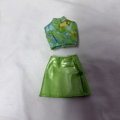 Mattel Purse Galore Barbie Teresa Outfit Only Green Pleather Nice Condition