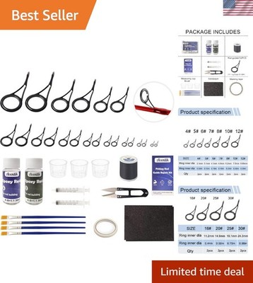 Universal Fishing Rod Repair Kit for Spinning and Casting Rods - Easy Repair