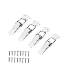 Latch, Stainless Steel Spring Loaded Toggle Latch, Silver Catch Hasp Clamp 