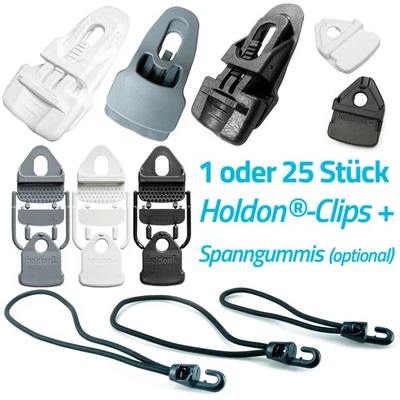 Holdon® Clip + Goodymax® Spann Fix Gummi Banner Molton Planen Klammer Stoff Zelt - Bild 1 von 2
