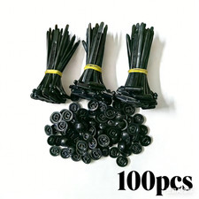 100 PCS Nylon Universal Cable Tie Buckle  Heavy Duty Self-Locking Zip Ties Holder