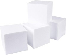 Foam Cube Squares for Crafts 4 Pack - 6x6 in DIY, Models, Arts Supplies