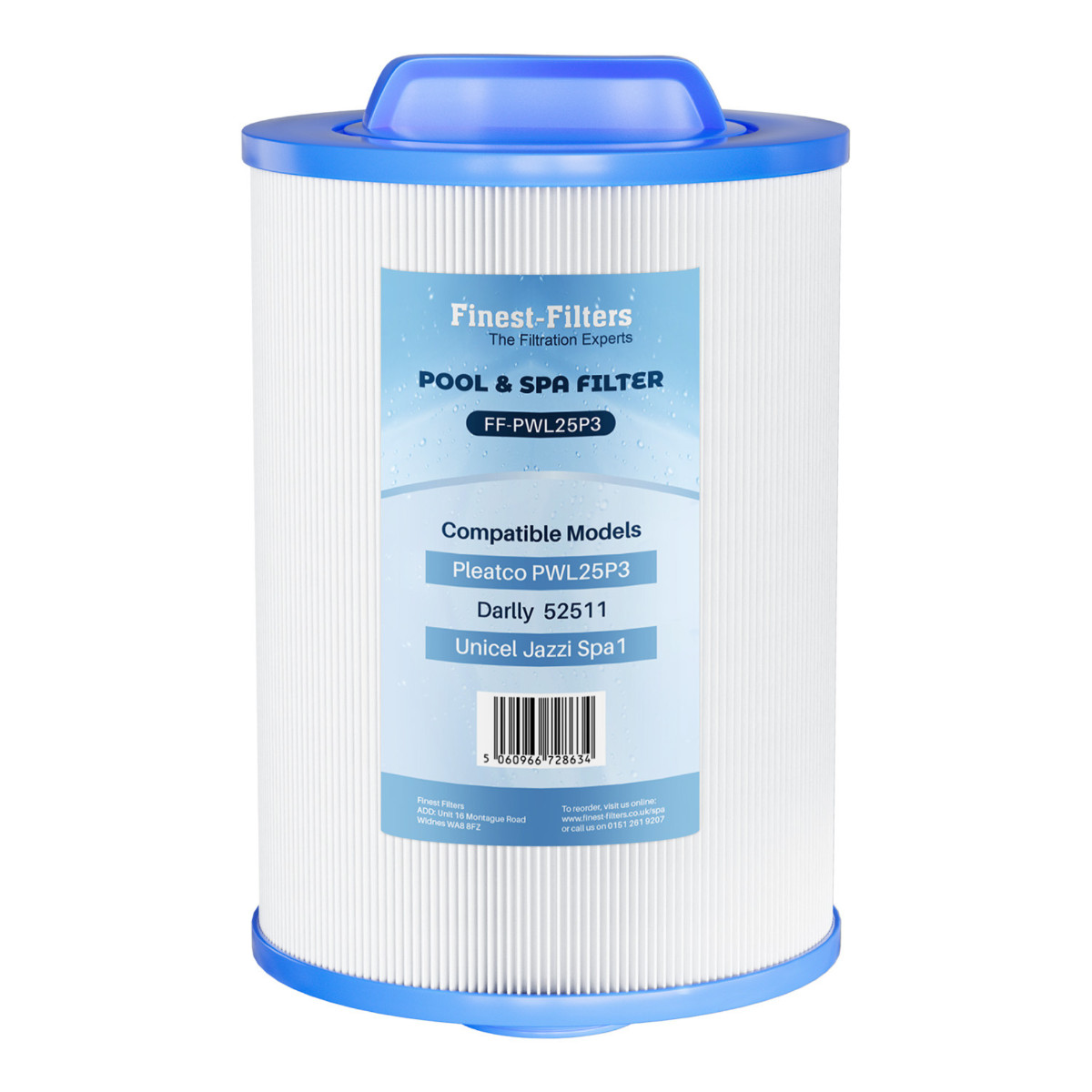 Finest-Filters Spa Filter Cartridge Compatible with Pleatco PWL25P3 and more...