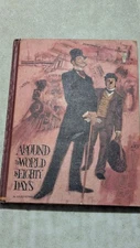 Vtg Minor Flaws 1969 Around The World In Eighty Days HC Book,Jules Verne,D.Irwin