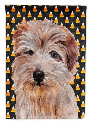 Caroline's Treasures Norfolk Terrier Halloween Candy Garden Flag SC9664GF