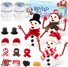 Christmas 6 Packs Build a Snowman Craft Kit Modeling Clay DIY Xmas Toy