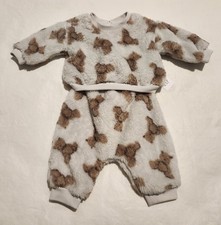 NWT Baby Gap Bear Sherpa Sweatshirt Pants Outfit 6-12 Months Baby Boy Girl