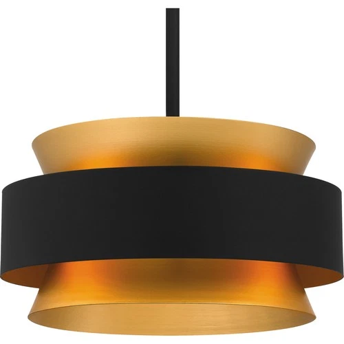 Quoizel QP5570 3 Light 15"W Multi Light Pendant - Black - Picture 6 of 9