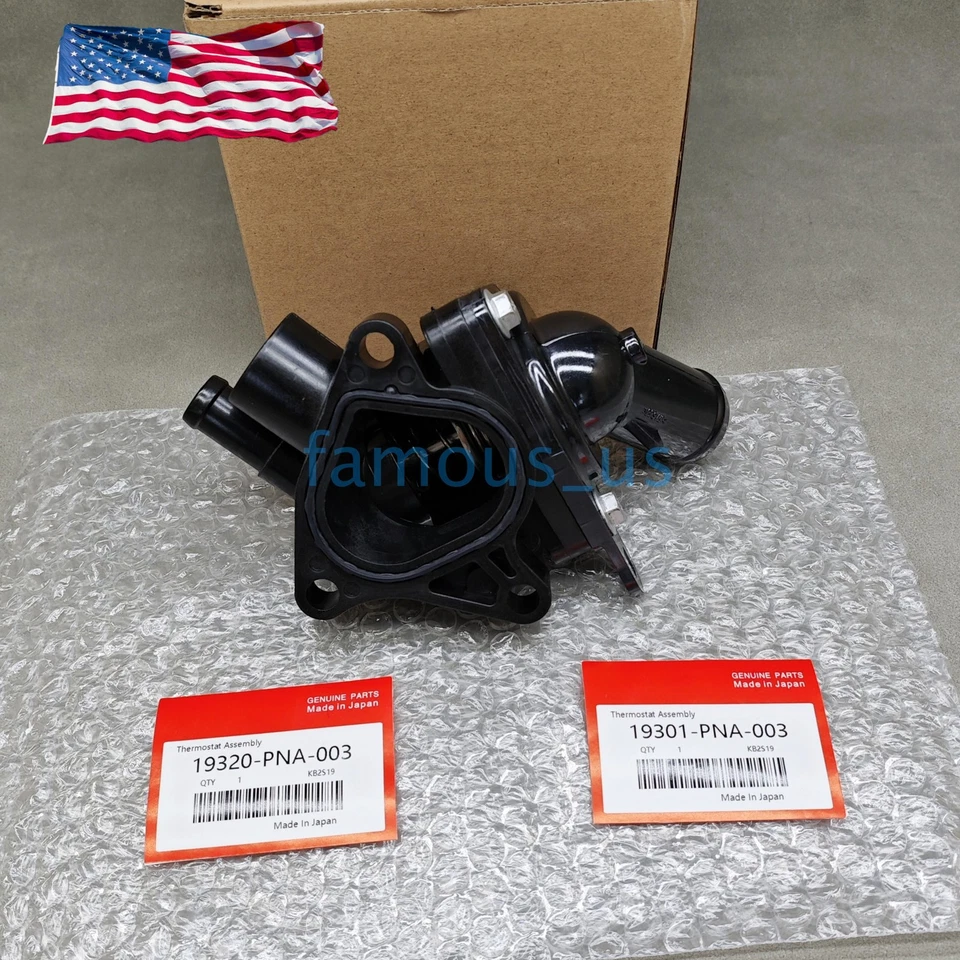 Novo Conjunto de Carcaça de Termostato de Líquido de Refrigerante do Motor para 2002-2006 Acura RSX EUA - Imagem 3 de 4