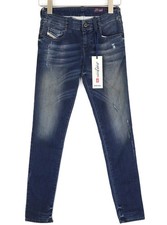 DIESEL Grupee-Ne 0662L Women's Jeans W23 Jogg Sweat Skinny Blue Washed RRP250 *
