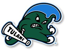 Tulane University Green Wave 4 Inch Vinyl Mascot Decal Sticker Officially Lic...