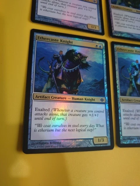 Ethercaste Knight Playset Human Alara Reborn. Magic the Gathering FOIL 4 Card. - Image 3 of 4