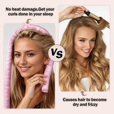 Heatless Curling Rod Night Cap No Heat Ribbon Lazy Hair Curlers Headband Hair Ro