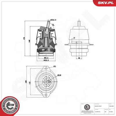 ESEN SKV 75SKV068 Lagerung, Motor für AUDI,VW