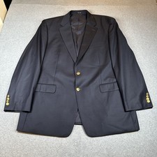 Lauren Ralph Lauren Mens 48L Blazer Navy Gold Buttons 100 Wool Classic NOTE