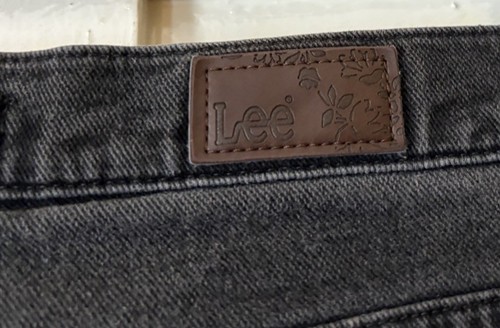 Lee Dark Grey Stretch Denim Relaxed Waist Straight Leg Jeans UK8 Short L27.5" - Picture 7 of 8