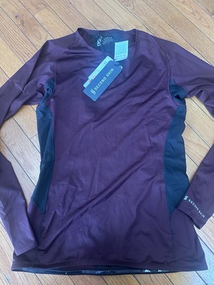 NWT Second Skin L Compression LS Top Beet Colorblock Thermoregulated