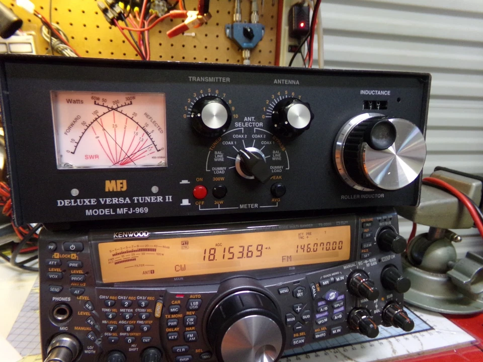 MFJ-969 TUNER HF+6M 300W ROLLER DL XMTR ANT SW USED TESTED WORKING WELL # 1 OF 2 - Image 4 of 4