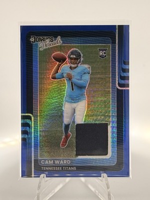 2025 Donruss Optic Blue Hyper Threads Cam Ward Jersey Patch Relic #DTBH-CWD