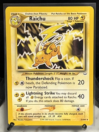 Pokemon TCG Raichu 21/64 Neo Revelation Regular