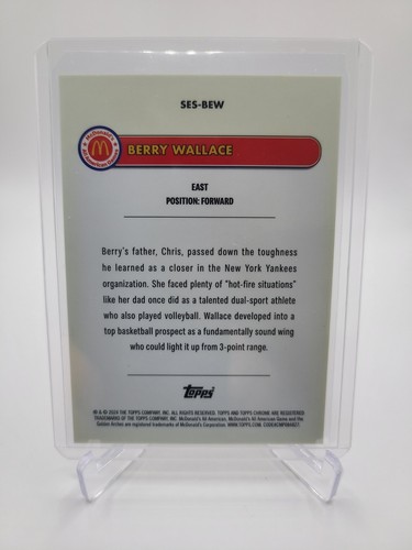 2024 Topps Chrome McDonald's All American Berry Wallace Tie-Dye 12/25 - Bild 2 von 2