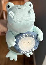 Pillowfort Mint Green Dinosaur Milestone Alligator Plush Toy "I Lost A Tooth"