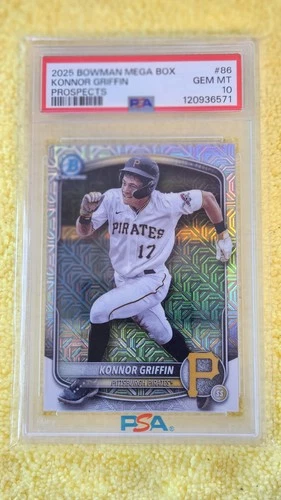 2025 Bowman Mega Box Konnor Griffin Prospects PSA  10 ⚾️ 🔥 ⭐️